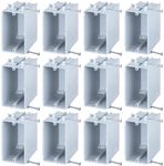 LEONLITE 12 Pack One Gang New Work Electrical Outlet Box, Ultra-deep 22.5 Cubic Inch Device Box, PVC Electrical Junction Box for Switch, GFCI, Step Light, ETL Listed, Gray