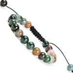 Hot And Bold Natural Gemstone Beads Braided Bracelet with Healing Properties - Certificate Included (Indian Agate)