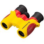 Bresser Junior 8810625 Children's Binoculars 6 x 21 Black/Red/Gold with Rubberised Surface, Dioptre Compensation, Centre Drive and Carry Strap