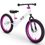 Bixe Balance Bike - 40.6 cm (16") Big Kids' Training Bikes - Kids Balance Bike Designed for Children Ages 4 to 9 - No Pedal Push Bicycle for Boys or Girls - Pink