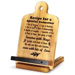 Godmother Gifts from Godchild Best Ever Gifts for Godmother Cookbook Stand, Godmother Birthday Gifts and Godmother Proposal Baptism Gifts to My Godmother Gifts Kitchen Recipe Book Stand C-003