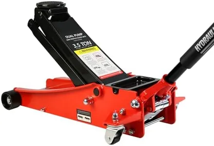 3.5 Ton Low Profile Floor Jack, Floor Jack Lifting Range 4"-21", 7000 Lbs Heavy-Duty Steel Racing Floor Jack with Dual Piston Quick Lift Pump, Car Jack Hydraulic AutoLifts for Home Garage