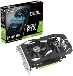 ASUS Dual GeForce RTX 3050 OC Edition 6GB GDDR6 Gaming Graphics Card (Nvidia GeForce RTX3050 DLSS, PCIe 4.0, 1x HDMI 2.1a, 1x DisplayPort 1.4a, DUAL-RTX3050-O6G)