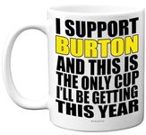 Funny Football Mug Gift for Burton Fans - Footy Only Cup - Joke Xmas Birthday Mugs Present Gifts for Son Dad Brother Uncle Colleague Friend Cousin, 11oz Ceramic Dishwasher Safe Coffee Tea Cup