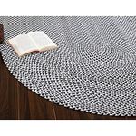 Super Area Rugs Tri-Color Cotton Farmhouse Braided Rug - Buffalo Check Black,White,Gray 2' X 3' Oval