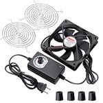 Wathai 120mm x 25mm 110V 220V AC Powered Fan with Speed Controller 3V to 12V, for Receiver DVR PlayStation Xbox Component Cooling