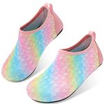 JOINFREE Boys and Girls Quick -Dry Beach Shoes Toddlers Summer Sports Aqua Shoes PinkBlue Scale 2.5-3.5 Little Kid