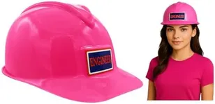 Nicky Bigs Novelties Adult Womens Plastic Novelty Construction Helmet Pink Engineer Hard Hat Road Worker Costume Theme Prop