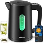 GoveeLife Smart Electric Kettle Temperature Control 1.7L, WiFi Electric Tea Kettle with LED Indicator Lights, 1500W Rapid Boil, 2H Keep Warm, BPA Free, 4 Presets Hot Water Boiler for Tea, Coffee