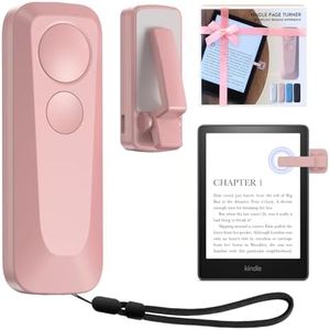 RF Remote Control Page Turner for Kindle Paperwhite Kobo eReaders, Kindle Page Turner for Camera Video Record and Shutter Selfie,eReaders Reading Accessories in Bed, Gifts for Readers (Pink)