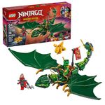 LEGO NINJAGO Lloyd's Green Forest Dragon Toy - Pretend Play Building Toy for Boys and Girls, Ages 6+ - Dragon Figurine with 2 Minifigures for Kids - Gift Idea for Birthdays - 71829