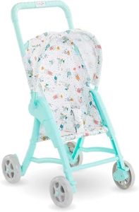 Corolle Mon Premier Poupon Foldable Baby Doll Stroller Set - Lightweight Toy Stroller for Toddlers 1-3 - Blue & White Doll Carriage for 12 Inch Dolls