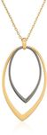Lucky Brand Women's Two Tone Teardrop Pendant Necklace, Two Tone, One Size, One Size, Metal