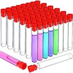 Teenitor 50pcs Test Tubes Plastic T