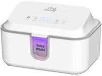 Chefhandy Wipe Warmer, Baby Wipe Warmer with UV Sanitizer, Diaper Wipe Warmer, Wet Wipes Dispenser with 3 Heating Modes, Night Light, Large Capacity, and One-Handed Operation (White)