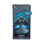 Nemesis Now B5174R0 Tree of Life Pagan Moon Embossed Polyurethane Purse, Spacious, Green, 18.5cm