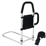 Kaucytue Bed Rail for Elderly with Removable Reinforced Small Armrest & Storage Pocket, Portable Adjustable bed assist rail