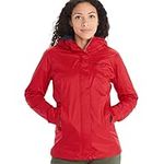 Marmot Women's PreCip Lightweight Waterproof Rain Jacket, Team Red, XX-Large