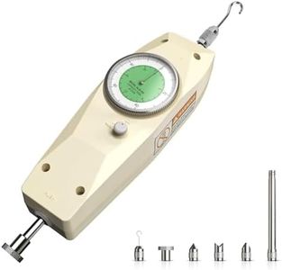 Force Gauge Analog Push Pull Meter Dual-Unit Display 22-Lb for Ergonomics Studies Industrial Quality Control Push-Pull Testing Automotive Parts Textile Tension and Research Labs