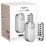 Aqara Smart Lock U200 (Fingerprint Keypad Included), Matter over Thread, Smart Door Lock with Apple Home Key and Rechargeable Battery, Supports Apple Home, Google Home, Alexa and SmartThings, Silver