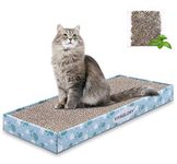 VIVAGLORY Cat Scratcher, Cat Scratching Pads with Box, Reversible Cat Scratching Board Cat Scratchers for Indoor Cats Kitty, Cardboard Cat Scratcher, Catnip Included, 1 Pack, Regular