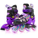 WESKIFAN Unicorn Inline Skates for Girls Kids Roller Blades with All Light Up Wheels Adjustable Sizes Beginners rollerskates for Birthday Xmas Gifts