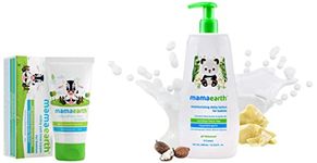 Mamaearth Milky Soft Natural Baby Face Cream for Babies 60mL & Mamaearth Daily Moisturizing Lotion for Babies, 400ml