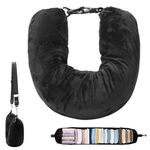 Stuffable Neck Pillow for Travel,Neck Pillow Fill with Stuff and Clothes for Extra Luggage, Fits 3 Days' E-ssentials, Not Filler