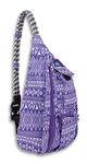 KAVU Mini Rope Bag Cotton Crossbody Sling ​ - Purple Pattern