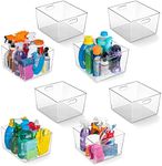 ClearSpace Clear Plastic Storage Bins – XL 8 Pack Perfect Kitchen or Pantry Organization Fridge Organizer and Storage Bins, Cabinet Organizers