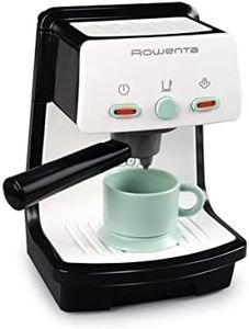 Smoby - Rowenta Espresso - Machine à Café pour Enfant - Jouet d'Imitation - Fonctions Sons et Lumières - 310597 Noir