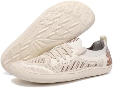 Wide Toe Zero Drop Barefoot Training Sneakers Beige Size 9 Women/8 Men