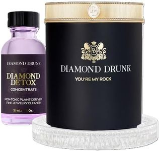 Diamond Drunk The Starter Collection - Non-Toxic, Fine Jewelry Cleaning Kit for Diamond, Gold, & Platinum Rings & More - 2 Months Supply of Safe, Sustainable Cleaner to Restore Shine - Classic Black
