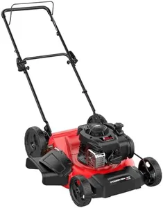 PowerSmart 21 in. Gas Lawn Mower, 144cc 2-in-1 Mulching Push Mower with 6-Positions Height Adjustment, High Rear Wheels