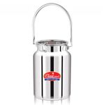 Classic Steels Prime Multi Can (5 Liters) - Air Tight, Leak Proof Stainless Steel Storage Can Useable As Steel Dabba, Milk, ghee, Oil Storage, Etc. Heavy Jointless Body, Induction Compatible.