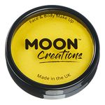 Moon Creations Pro Face & Body Makeup | Bright Yellow | 36g | Professional Colour Paint Cake Pots for Face Painting | Face Paint For Kids, Adults, Fancy Dress, Festivals, Halloween