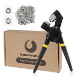 BEAMNOVA Grommet Tools Kit 1/2 Inch (10mm) Hand Press Pliers Kit with 500 Grommet Supplies, Hollow Hole Punch Tool Handheld Eyelet Setter for Tarp Leather Canvas