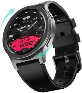 Pebble Revolve Pro 1.43" Ultra AMOLED Smartwatch | Rotating Bezel | 600 Nits Brightness | AOD | High-Accuracy Step Counter | Metal Build & Premium Strap | BT Calling | DIY Watch Faces