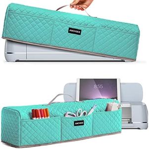 AMOIGEE Padded Dust Cover Compatible with Cricut Maker, Cricut Maker 3, Explore Air 2, Cricut Explore 3 Machine, with Pockets for Cricut Accessories