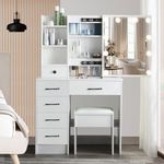 Kids Girls Vanity Table with Lights