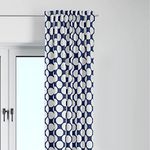 Bacati Dots Curtain Panel, Blue, Large