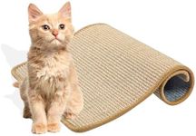 Natural Sisal Cat Scratching Pad 23.6"×15.7" - Durable Cat Scratch Mat for Furniture Protection - Safe & Non-Toxic Sisal Fabric - Dual Purpose Cat Scratcher & Furniture Protector