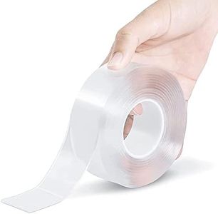 Double Sided Tape Heavy Duty Nano Tape Mounting Tape Removable Reusable Washable Strong Adhesive Double Adhesive Tape for Wall Fixings Posters,16.4ft