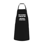 Funny Apron Don't Worry I watched A Youtube Video Apron - Gifts for Dad, Mom, Father's Day Gift For Grandpa Dad