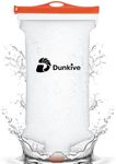 Dunkive Water Bag 2L Compatible with Sawyer Squeeze Water Filter, Durable TPU Material Water Bladder, Wide Mouth and Narrow Mouth Water Bag for Camping Hiking Fishing Traveling, PVC Free Squeeze Pouch