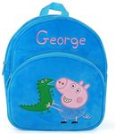 HappyChild Cute Kids School Bag Plush Animal Cartoon Travel Bag for Baby Girl And Boy 1-5 Years (GEORGE)