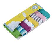 Ilsha® Hand & Face Towel,Cotton Body Towel/Washcloth for Newborn Baby Extra Soft Hankies Reusable, Washable, Absorbent Napkins for Babies Infants Toddlers Handkerchief (8 Multicolor Pack)