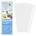 30 Pack Fly Traps Indoor, Clear Fly Catcher Sticky Strips, Easy Application and Removal, No Residue or Noise Mosquito Trap