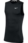 Nike Mens Pro Sleeveless Fitted Training Tee, Black, Large