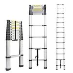 SDHYL Telescopic Ladder,Aluminum Telescoping Ladder Foldable,Portable Extension Ladder for Household and Outdoor Working, 12.5ft,330lb Capacity